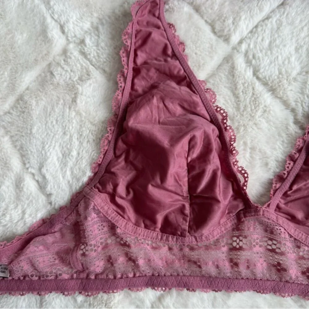 Victoria's Secret | Mauve Lace Bralette Halter long line | Size Medium